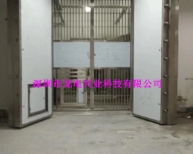 浙江某押钞公司双开B级金库门中门 安装验收完毕，功能：抗震8度；气密性（防烟）6级；耐火性能4小时